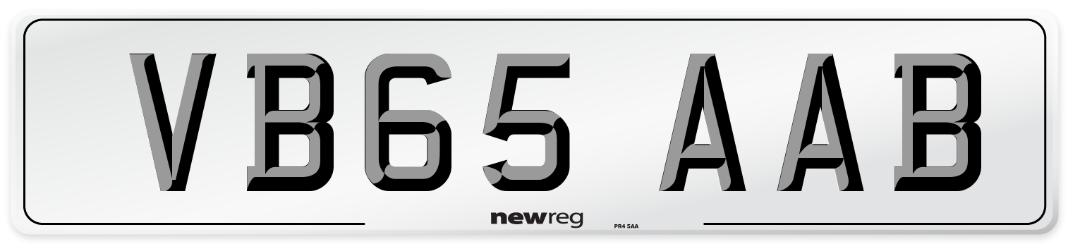 VB65 AAB Number Plate from New Reg